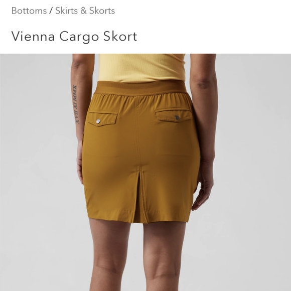 Athleta Skort; Vienna Cargo; Size 4, Brass Yellow - Picture 6 of 6